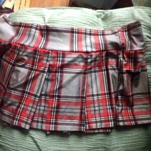 Red and Black Plaid Skirt, Be Wicked. New With Tag